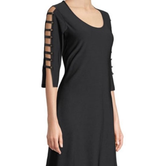 Love Scarlett Dresses & Skirts - LOVE SCARLETT Ladder Sleeve Fit/Flare knit dress Sz S BNWT